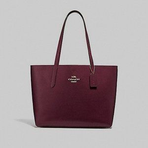 COACH BRAND NEW AVENUE TOTE‎ RASPBERRY/METALLIC RASPBERRY/LIGHT GOLD $350
